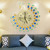 Iron Modern Wall Clock Large 3D Peacock Shape Non Ticking Silent Clock For Living Room Decor