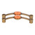 2 Pcs Zinc Alloy Antique Copper Handle European Modern Pastoral Color Acrylic Handle for Cabinet DrawerOrange