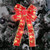 Luminous Christmas Bow Pendant Snowflake Moose Printed Bow Christmas Tree LED Ribbon Bow