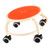 Round Rolling Low Stool Comfortable Universal Wheel Movable Mini Stool High Weight Capacity for Home Orange