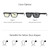 Smart Audio Glasses Wirelessly BT Music Glasses Music & Hands-Free Calling Blue Light Blocking Eyeglasses Frame with Microphone for Men Women