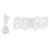 3D LED Wall Clock Minimalist White Frame Digital Wall Alarm Clock Timer with Temperature for Home Livingroom White Word
