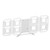 3D LED Wall Clock Minimalist White Frame Digital Wall Alarm Clock Timer with Temperature for Home Livingroom White Word