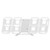 3D LED Wall Clock Minimalist White Frame Digital Wall Alarm Clock Timer with Temperature for Home Livingroom White Word