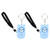 2PCS Safety Alarm Bear Style Emergency Alarms Keychain Protection Devices for Women Girls Kids Elderly Blue and Blue