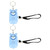 2PCS Safety Alarm Bear Style Emergency Alarms Keychain Protection Devices for Women Girls Kids Elderly Blue and Blue