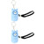 2PCS Safety Alarm Bear Style Emergency Alarms Keychain Protection Devices for Women Girls Kids Elderly Blue and Blue