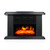 Mini Electric Fireplace Heater Simulated Flame Efficient Heating Quiet Operation Portable Fireplace Stove with Remote Control US Plug 110V