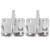 2 Sets Manual Door Bolt Stainless Steel PunchFree Bolt Lock Wardrobe Bathroom Door Accessories