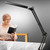 Adjustable LED Desk Lamp Reading Light with Clamp Metal Swing Arm Table Light 10 Brightness Levels Desk Lamps for Home Office Work Reading