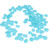 Outdoor Luminous Stones Colorful Fluorescent Luminous Pebbles for Dark Garden Courtyard Walkway Garden Trails 200 / Bag Light Blue