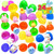 24Pcs Easter Egg Set Plastic Eggs with Bunny Toy Funny Easter Pinch Toy Gift for Kids Friends Easter Party Decor