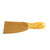 Rose Pruning Gardening Leather Gloves Wearproof Puncture Proof Long Work Glove(Yellow S)