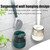 Silicone Toilet Brush Wall Mounted Toilet Bowl Brush with Holder Liquid Adding No Dead Corner Cleaning Bathroom Brush