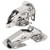 2Set Buffer Hinge Bridge Shaped Damping Hinge Set for Closet Cabinet Wardrobe Furniture