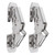 2Set Buffer Hinge Bridge Shaped Damping Hinge Set for Closet Cabinet Wardrobe Furniture