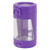 Jar with LED Light and Magnifying Glass Portable Cigarette Storage Jar Transparent Airtight Container with Spoon Purple