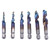 6Pcs/Set Blue Spiral Tap Drill Bit Kit High Speed Steel Drilling Tapping Bits British System