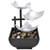 Indoor 3 Tier Relaxing Tabletop Fountain Flowing Water Ornament for Home Office Craft DecorationEU Plug AC220-240V