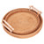 2PCS Hand Woven Rattan Tray Round Serving Tray Tea Fruit Storage Plate for Household Kitchen