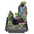 Resin Desktop Fountain Indoor Waterfall Fountain Desk Rockery Decoratopns with Atomizer for Home OfficeEU Plug 220V