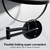 Wall Mounted Makeup Mirror 3X Magnification 360 Degrees Swivel Extendable Foldable Arm Bathroom Mirror 8 Inches Double-Sided Vanity Mirror