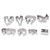 8Pcs/Set Christmas Cookie Mold Cutting Tool Stainless Steel 3D Biscuit Cutter Kitchen Baking Tool