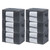 [通拓商品]6PCS Large Foldable Laundry Storage Bag Organizer with Handles Zipper & Transparent visual Window Design