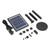 Solar Fountain Pump Multi Nozzles Efficient Small Landscape Floating Fountain for Bird Bath Swimming Pool 3.5W 7V