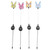 4pcs LED Solar Stake Lights RGB Colorful Outdoor Landscape Lights for Garden Courtyard Villa Decoration