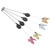 4pcs LED Solar Stake Lights RGB Colorful Outdoor Landscape Lights for Garden Courtyard Villa Decoration