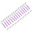 25Pcs L Shape Push Pull Interdental Brush Oral Care Teeth Whitening Dental Tooth Pick Tooth Orthodontic Cleaning Brush Purple