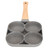 4‑Hole Egg Frying Pot Pancake Pan with Wood Handle for Induction Cooker Kitchen Accessory