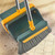 Floor Brush Two Sided Plastic Floor Brush Scrubber for Bathroom Tile Floors Garage Yellow Green