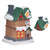 Resin Christmas Scene Village Houses Town with LED Light Battery Operate for Christmas Holiday Party Decoration