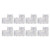 8PCS L Shaped LED Light Strip Connectors 4 Pin 10mm Transparent Gapless Solderless COB LED Adapter Connectors