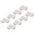 8PCS L Shaped LED Light Strip Connectors 4 Pin 10mm Transparent Gapless Solderless COB LED Adapter Connectors