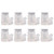 8PCS L Shaped LED Light Strip Connectors 4 Pin 10mm Transparent Gapless Solderless COB LED Adapter Connectors
