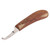 Steel Hoof Knife with Wooden Handle Pointed Cattle Livestock Hand Hoof Trimming Tool for FarmLeft Hand