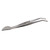 Stainless Steel Bonsai Tweezers Long Tweezers with Crescent Moon Spatula Head for Potted Loosening Soil Planing Grass Curved Style