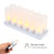 Colourful LED Candle Light Rechargeable Simulation Flameless Tea Candle Lights With Frosted Cup for Home Xmas Wedding Dinner Decor