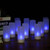 Colourful LED Candle Light Rechargeable Simulation Flameless Tea Candle Lights With Frosted Cup for Home Xmas Wedding Dinner Decor