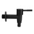 Household Stainless Steel Black Quick Single Cold Faucet Washing Machine Water Tap G1/2in Male ThreadBlack Short Washing Machine Tap G1/2in Male Thread