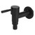 Household Stainless Steel Black Quick Single Cold Faucet Washing Machine Water Tap G1/2in Male ThreadBlack Short Washing Machine Tap G1/2in Male Thread