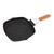 Frying Pan Outdoor Household Folding Beech Handle Energy Saving Non Stick Stripes Steak Special Pan Grilling Pan 24x24cm