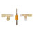 1/4in Valves Core Brass Tee Adapter Quick Coupler Access Tee Fittings for Vacuum Gauge R22 R12 R134 Refrigerant