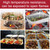 Disposable Tin Foil Box with Lid Outdoor Barbecue Baking Oven Tin Foil Bowl