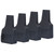 4Pcs Wheel Stoppers U Shaped Wheels Caster Cups Accessory for Sofas Beds Chairs Furnitures Black