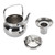 Stainless Steel Teapot with Removable Filter Metal Tea Kettle Coffee Table Serving Pot for Home Hotel Restaurant 2L
