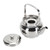 Stainless Steel Teapot with Removable Filter Metal Tea Kettle Coffee Table Serving Pot for Home Hotel Restaurant 2L
